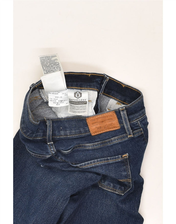LEVI'S Womens 720 Skinny Jeans W25 L30 Navy Blue Cotton | Vintage Levi's | Thrift | Second-Hand Levi's | Used Clothing | Messina Hembry 