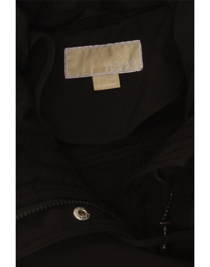 Michael Kors Dame Overfrakke UK 14 Stor Sort Polyester