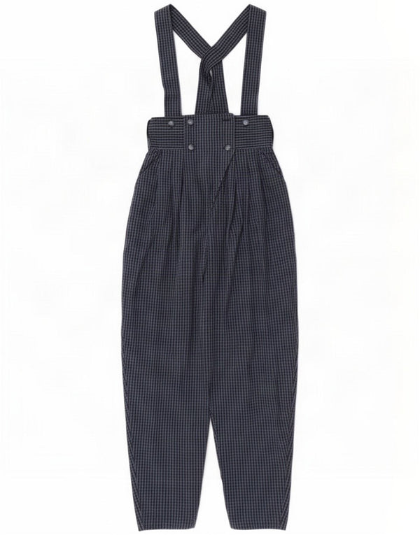 Vintage Dame Pegged Dungarees Bukser W26 L26 Blue Gingham