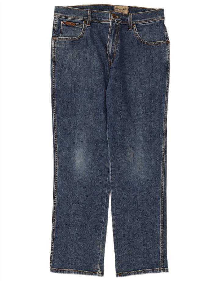 WRANGLER Herre Texas Straight Jeans W34 L30 Blå Bomuld