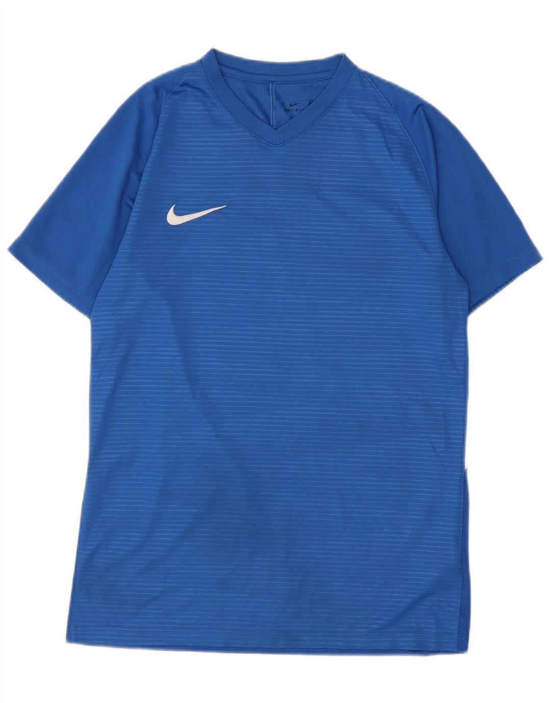 Nike Herre Dri Fit grafisk T-shirt top mellemblå nålestribet polyester