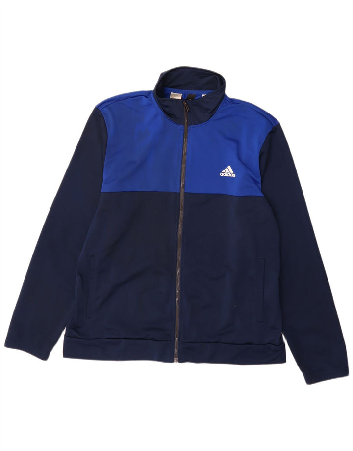 Adidas Træningsdragt til mænd, topjakke, stor marineblå farveblok