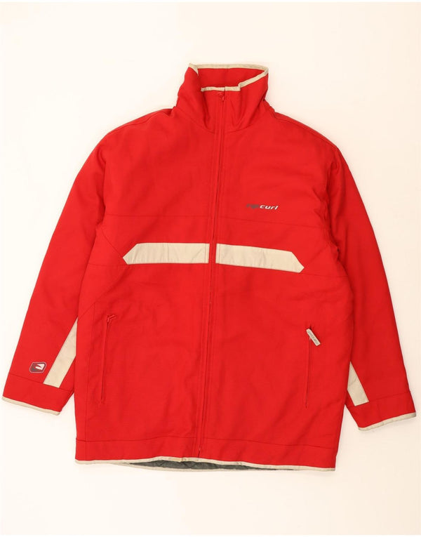 Rip Curl Herre Windbreaker Jacket UK 40 Large Red Colourblock Polyester