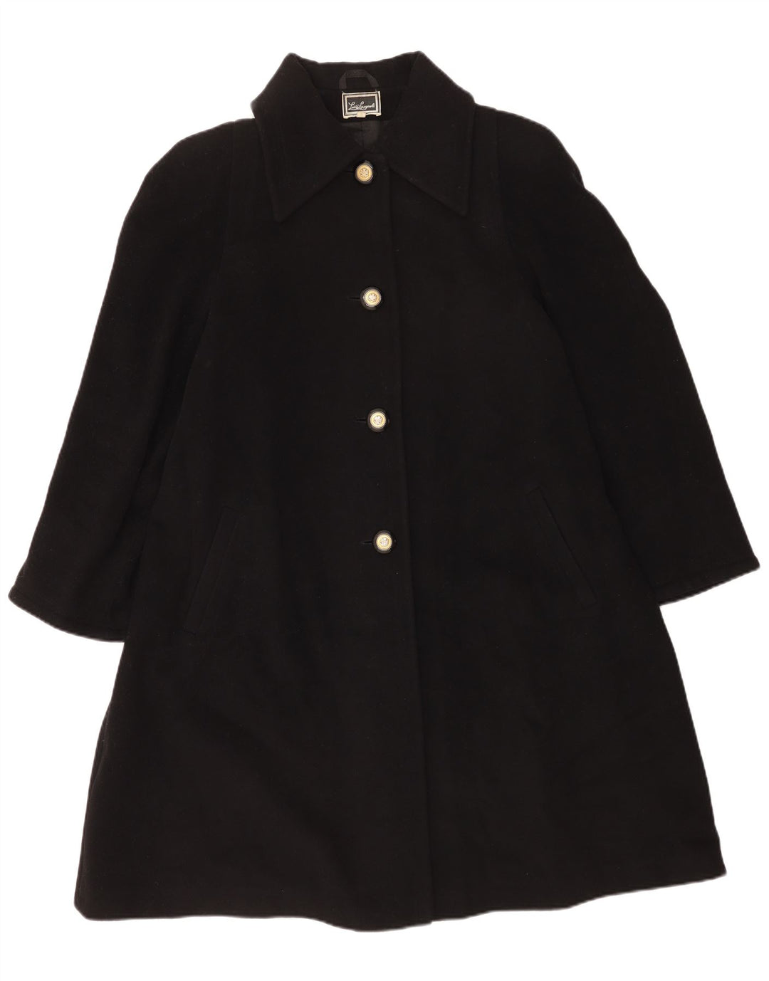 Luisa Spagnoli Dame Overfrakke UK 14 Medium Black Virgin Wool