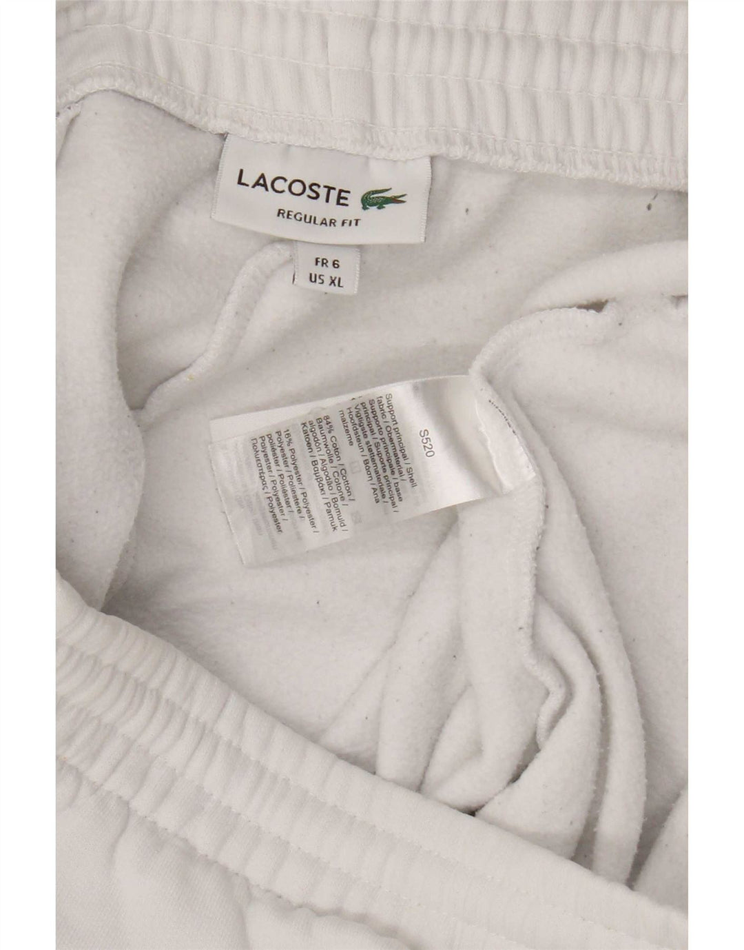 Lacoste Herre Regular Fit Sportshorts Størrelse 6 XL Hvid Bomuld