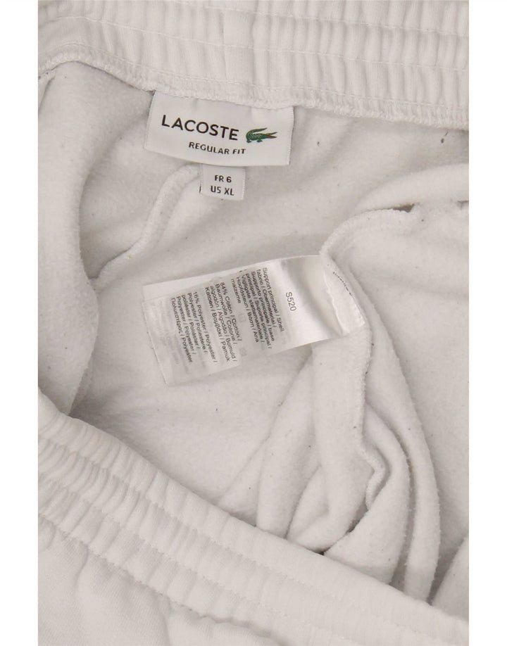 Lacoste Herre Regular Fit Sportshorts Størrelse 6 XL Hvid Bomuld