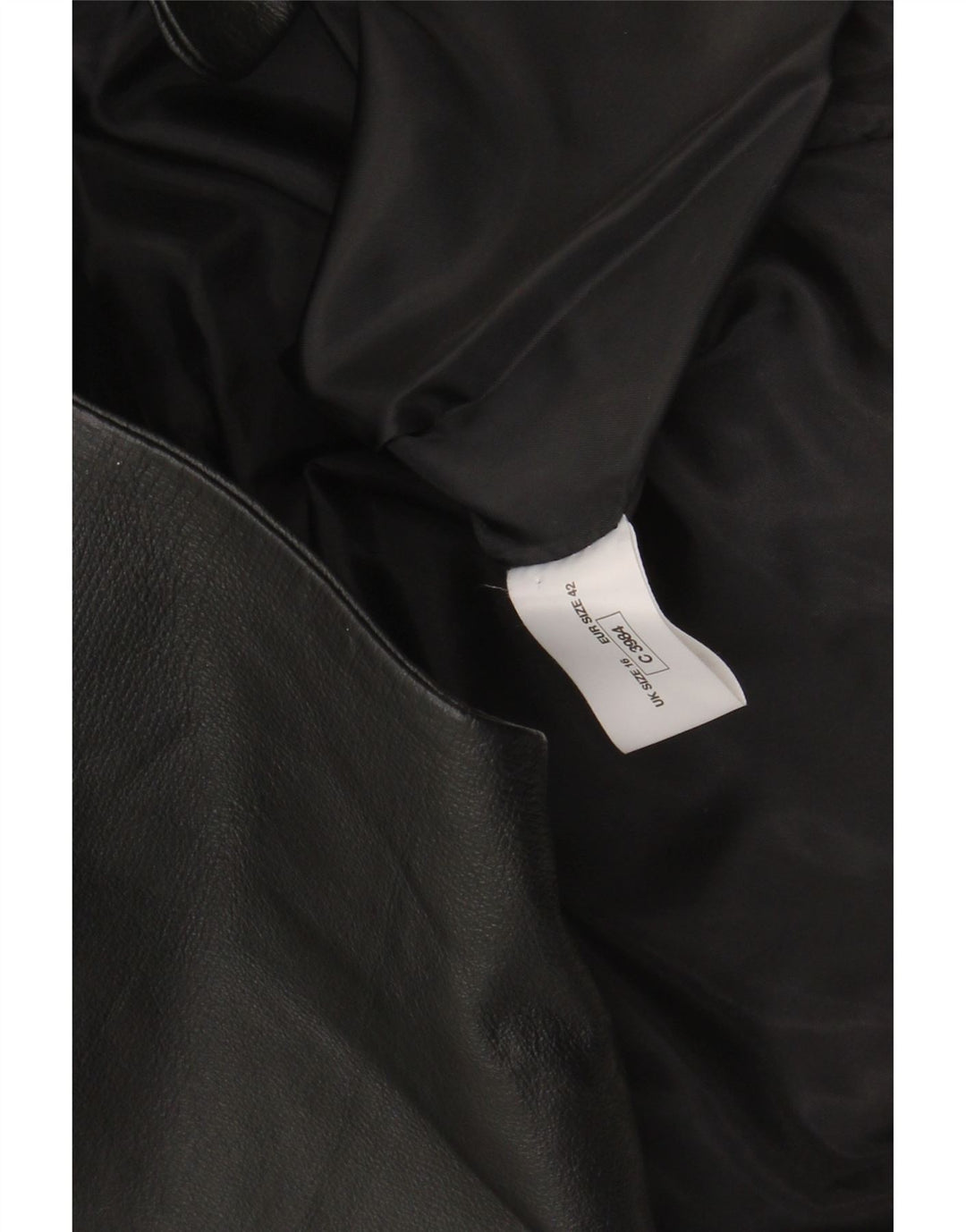 VINTAGE Womens Leather 2 Button Blazer Jacket UK 16 Large Black Leather Vintage Vintage and Second-Hand Vintage from Messina Hembry 