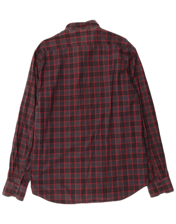 Conte of Florence herreskjorte 2XL rød plaid bomuld