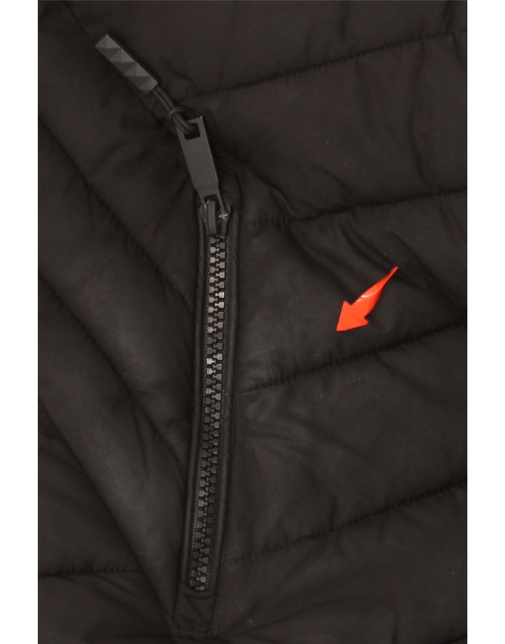 SUPERDRY Polstret Frakke til kvinder UK 12 Medium Sort Polyester