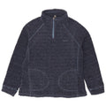 Weird Fish Dame Oversized Zip Neck Fleece Jumper UK 10 Small Navy Blue