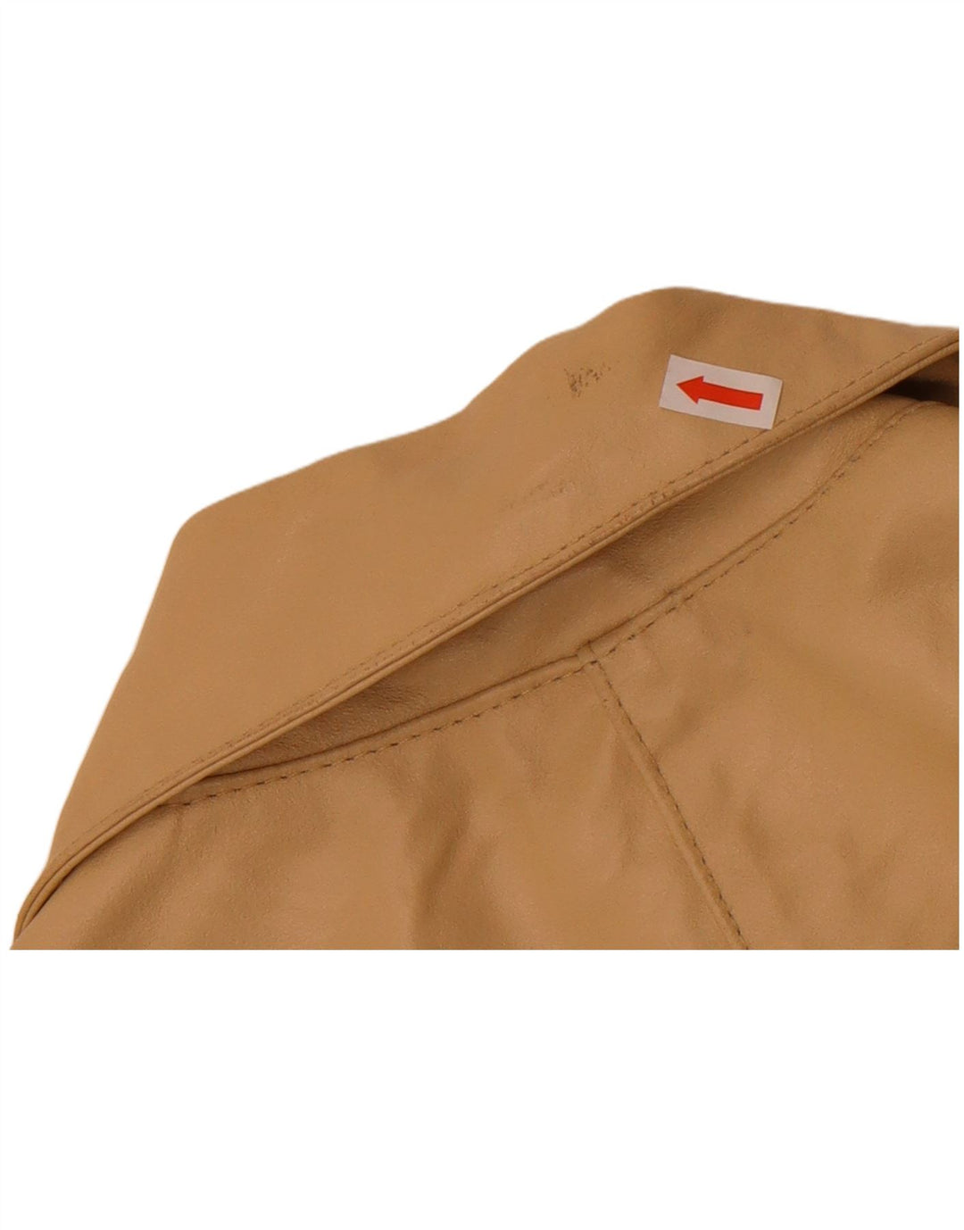 MOTIVI Dame Biker Læderjakke UK 8 Small Beige Læder