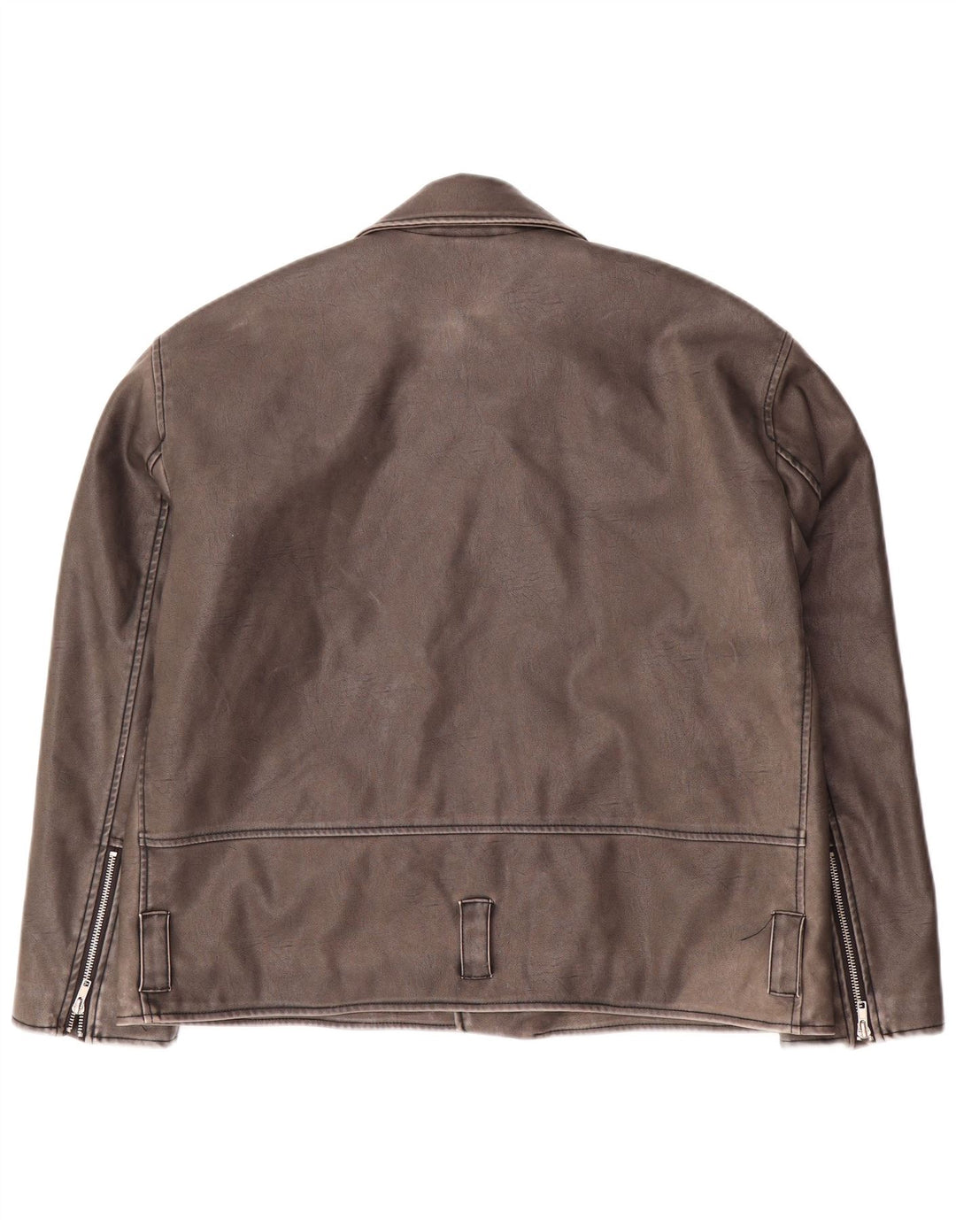 URBAN OUTFITTERS Bikerjakke i imiteret læder til mænd UK 38 Medium Grå