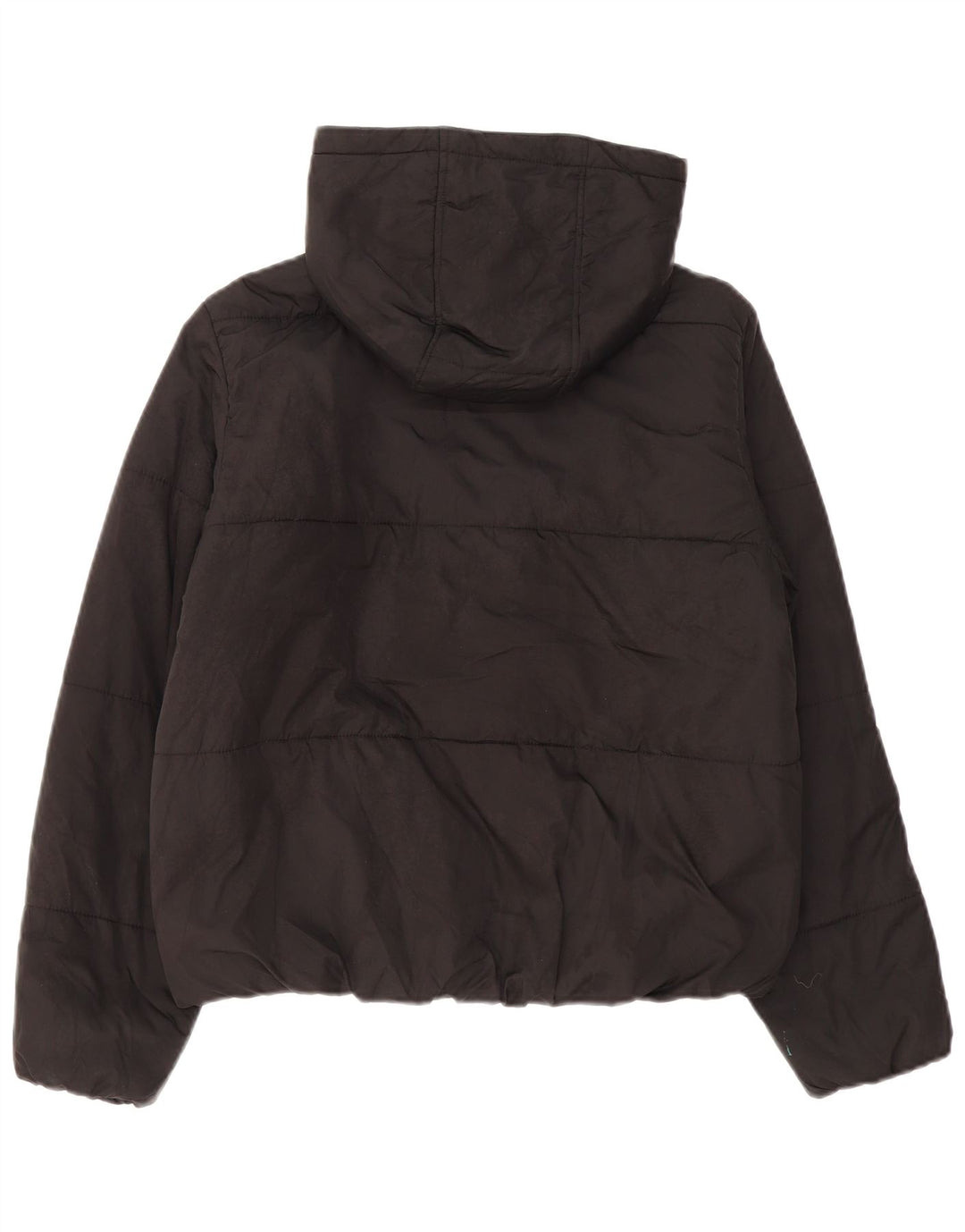 Marks & Spencer Polstret hættejakke til kvinder UK 12 Medium Sort Polyester