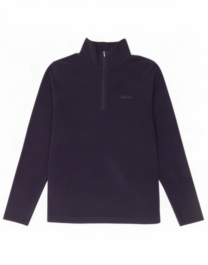 Lotto Herre lynlås hals fleece trøje lille marineblå polyester