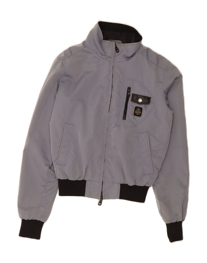 REFRIGIWEAR Womens Bomber Jacket UK 14 Medium Grey Vintage Refrigiwear and Second-Hand Refrigiwear from Messina Hembry 