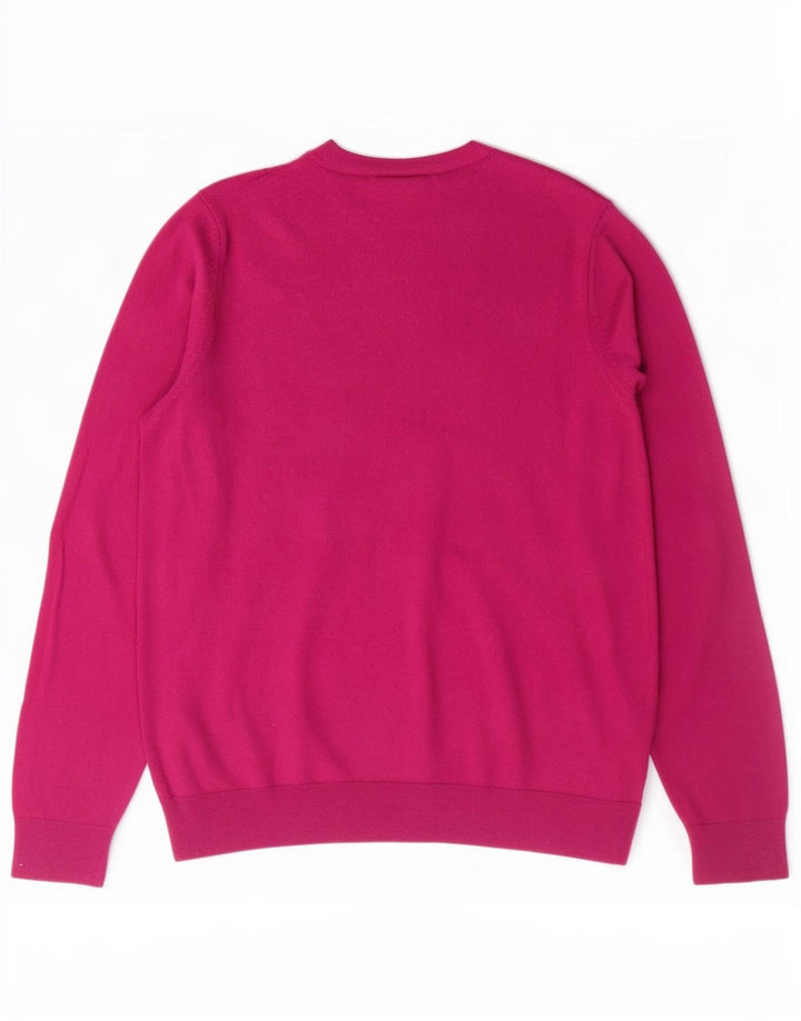 Marks & Spencer Dame sweater med rund hals DK 16 Stor rødbrun uld