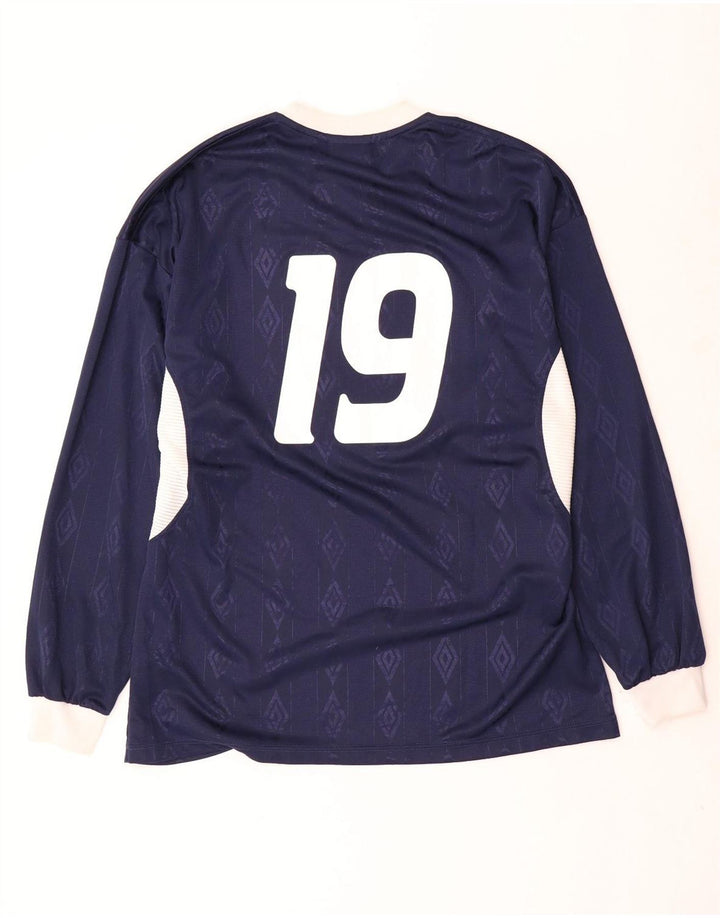 Umbro Herre Grafisk Top Langærmet XL Marineblå Geometrisk Polyester