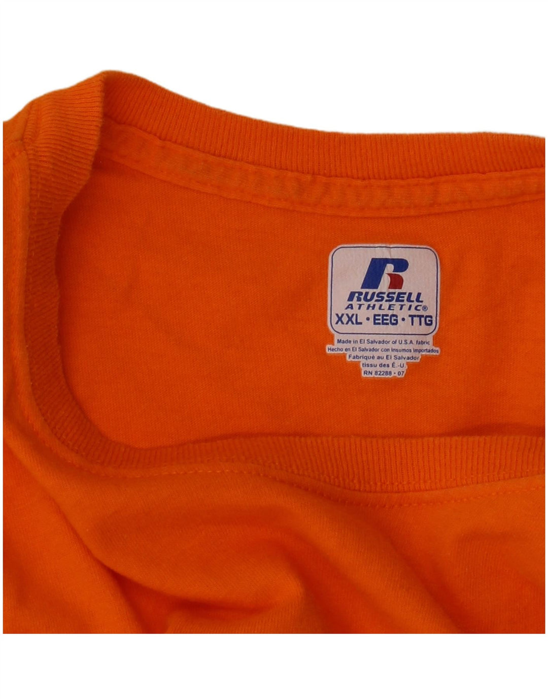 Russell Athletic Herre T-Shirt Top 2XL Orange