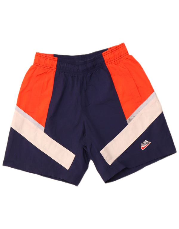 NIKE Sportshorts til mænd Medium Marineblå Colourblock Polyester