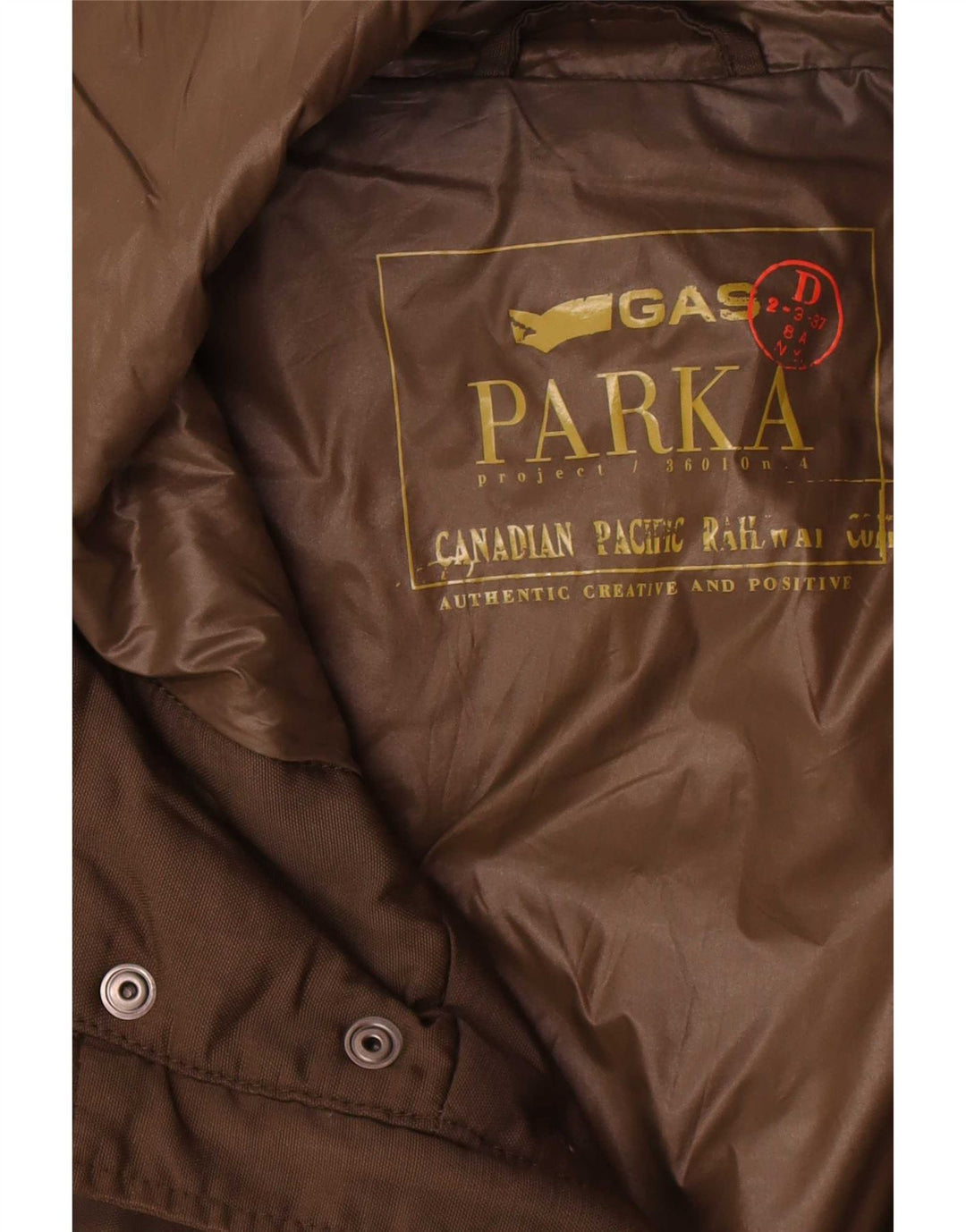 Gas Herre Hooded Parka Jacket IT 56 3XL Brun Bomuld
