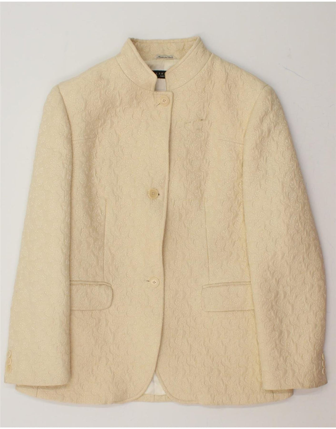 LARDINI Womens 3 Button Blazer Jacket IT 50 XL Off White Wool Vintage Lardini and Second-Hand Lardini from Messina Hembry 