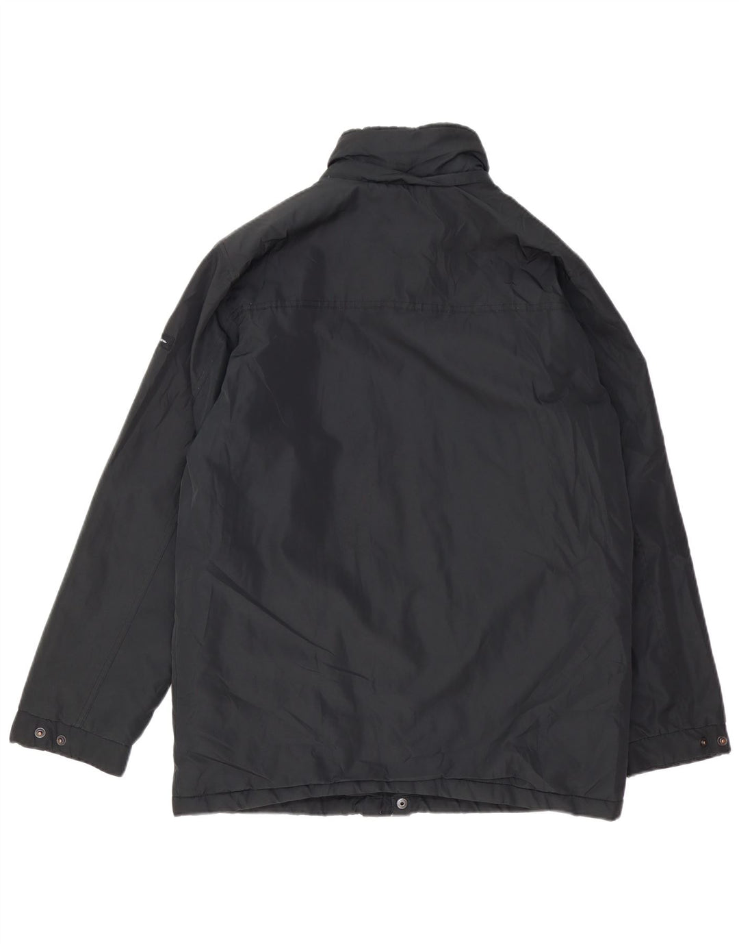 CHAMPION Herre Loose Fit Windbreaker Jacket UK 36 Small Black Polyester