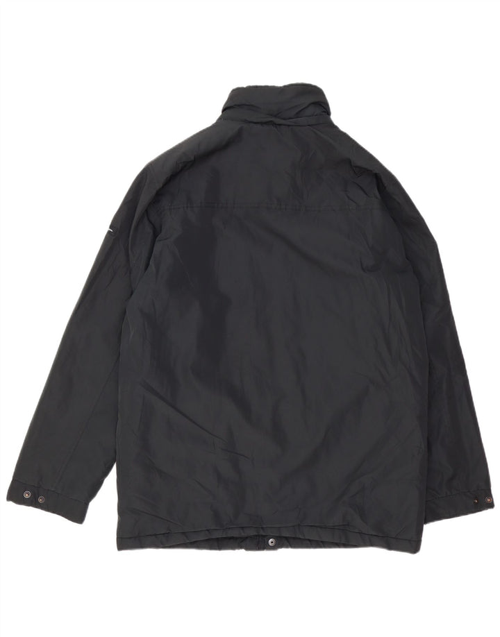 CHAMPION Herre Loose Fit Windbreaker Jacket UK 36 Small Black Polyester