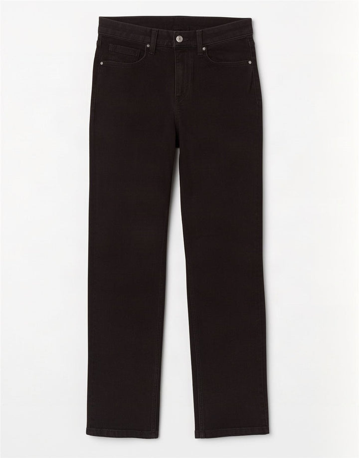 Marks & Spencer Dame Sienna Straight Jeans UK 12 Medium W28 L28 Black