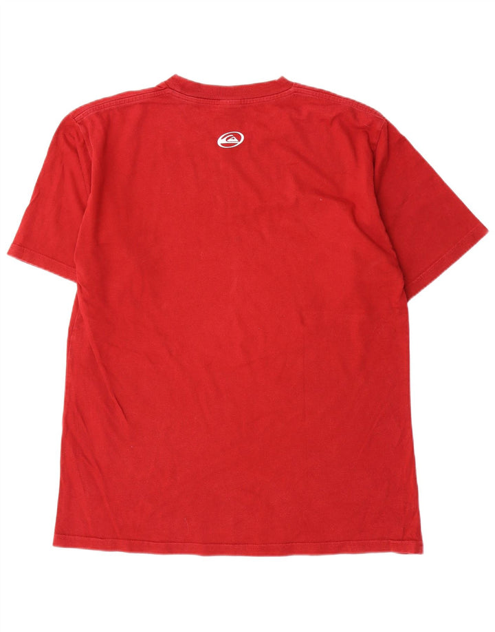 Quiksilver Herre grafisk T-shirt Top Lille rød bomuld