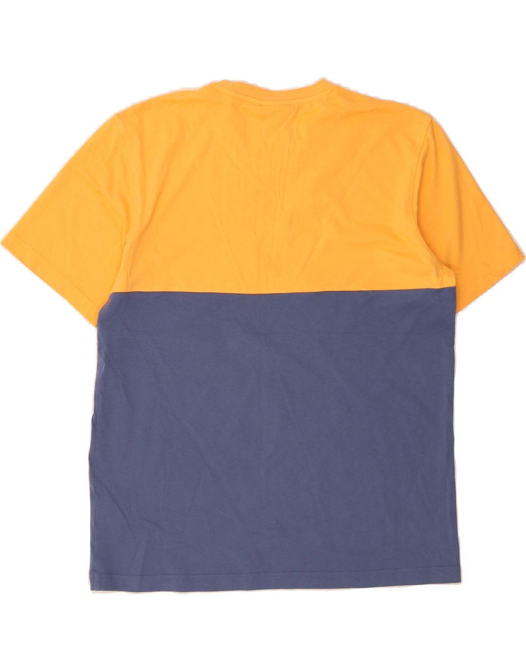 ADIDAS Mens Graphic T-Shirt Top Medium Yellow Colourblock Cotton Vintage Adidas and Second-Hand Adidas from Messina Hembry 