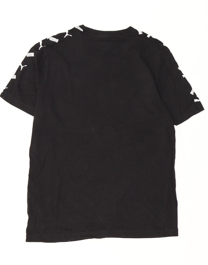 Puma Herre Grafisk T-Shirt Top Stor Sort Bomuld