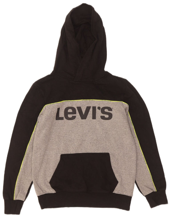 Levi's Boys Grafisk hættetrøjetrøje 12-13 år Large Grå Colourblock Bomuld
