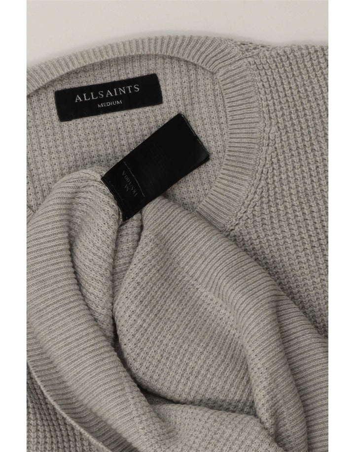 All Saints Herre Crew Neck sweater mellemgrå bomuld