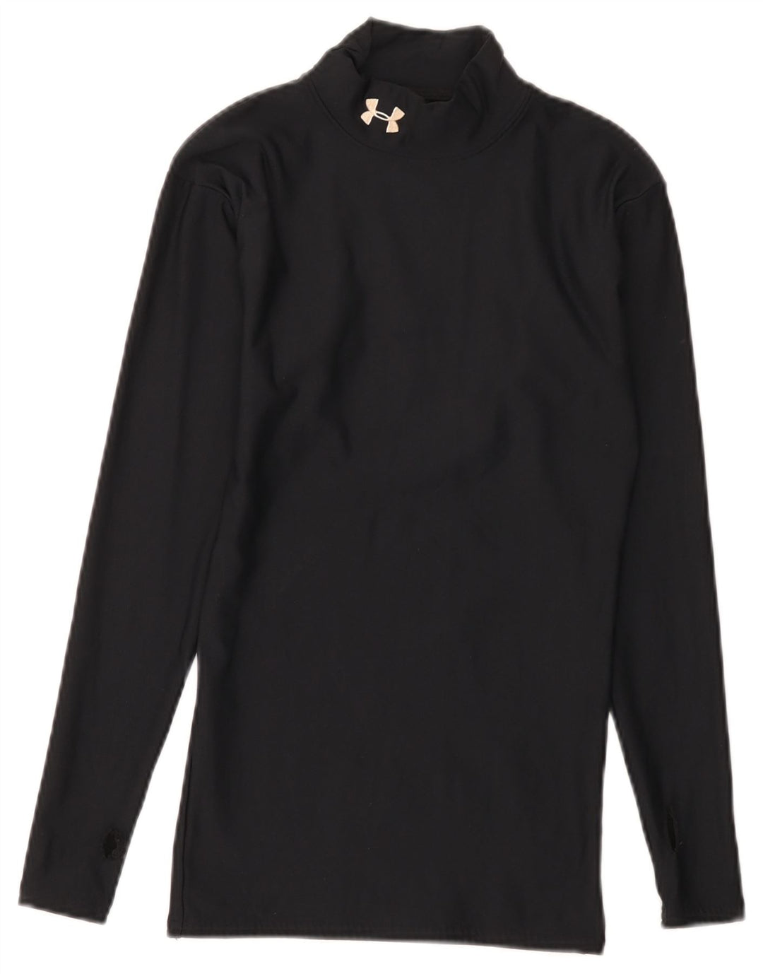 Under Armour Womens Cold Gear Top Langærmet UK 8 Small Black Nylon