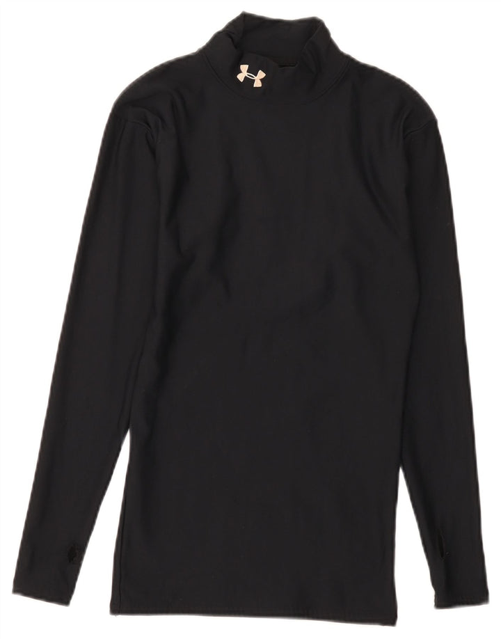 Under Armour Womens Cold Gear Top Langærmet UK 8 Small Black Nylon