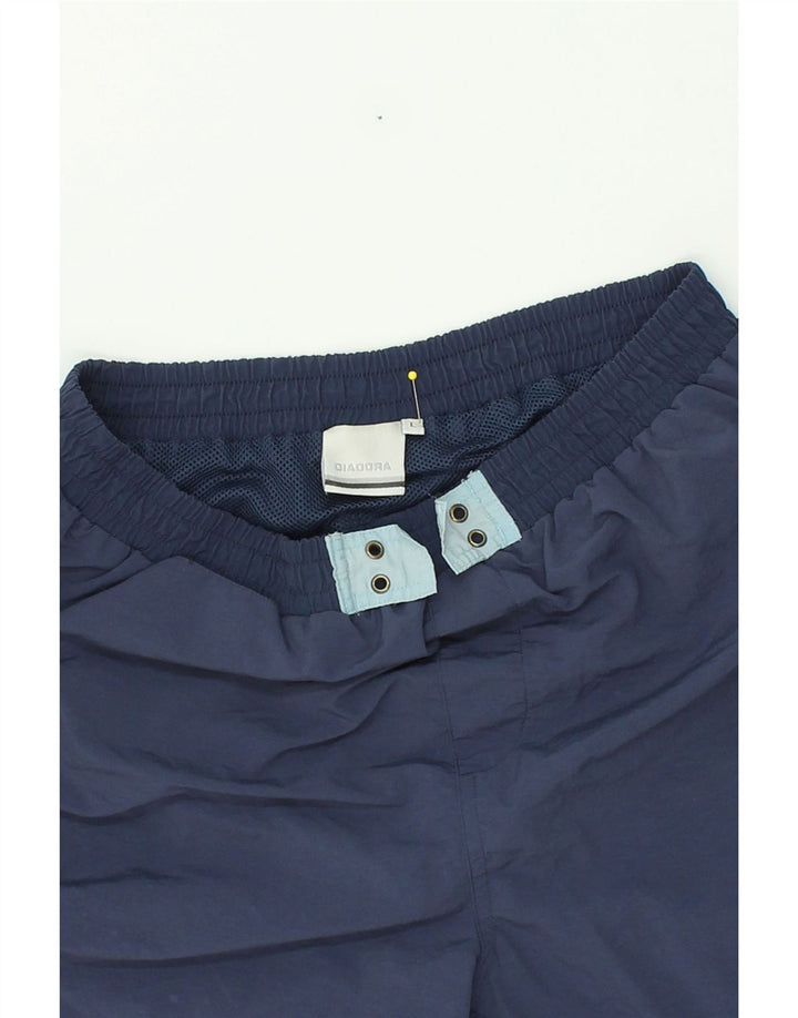 DIADORA Badeshorts til mænd store marineblå stribet polyamid