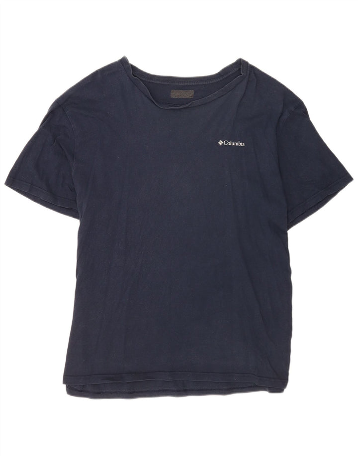 Columbia Herre Grafisk T-Shirt Top Stor Marineblå