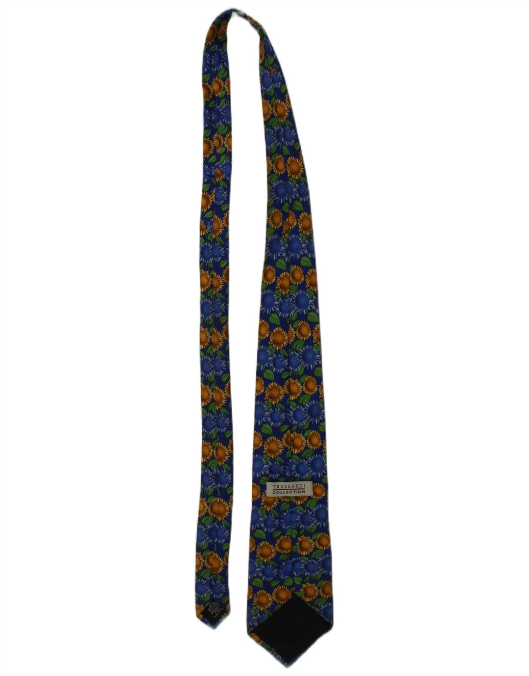 Trussardi Herre grafisk slips One Size blå blomstersilke