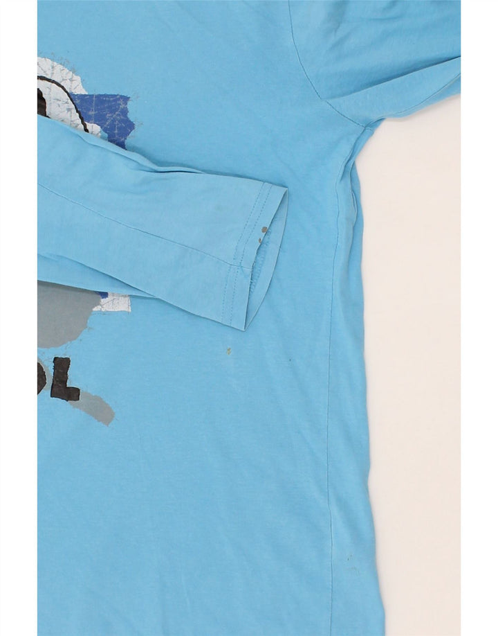 ICEBERG Boys Graphic Top Long Sleeve 15-16 Years Blue Cotton Vintage Iceberg and Second-Hand Iceberg from Messina Hembry 