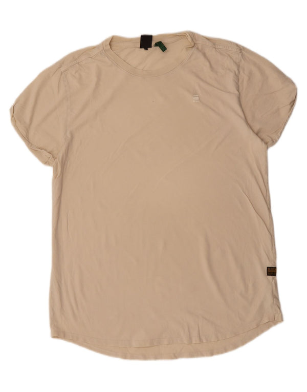 G-Star Herre T-Shirt Top XL Beige Bomuld