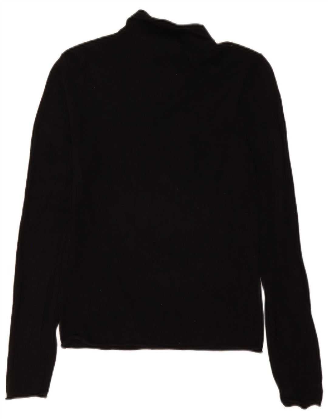 Zara Dame Roll Neck Jumper Sweater UK 12 Medium Black Viscose