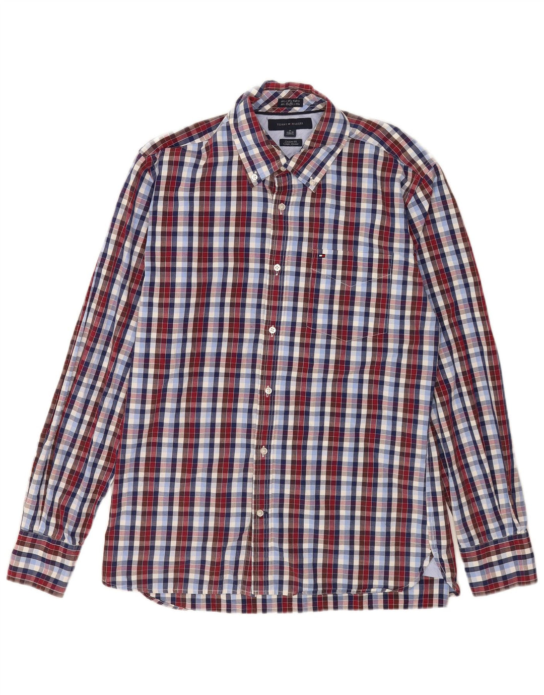 Tommy Hilfiger Herreskjorte Str. 15 1/2 16 Medium Flerfarvet Tern