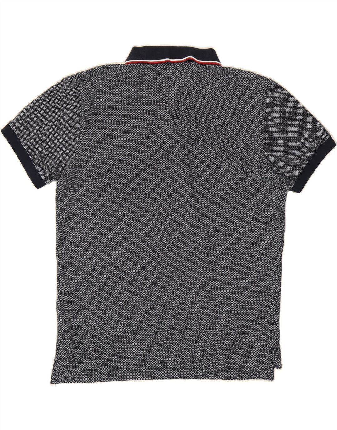 TOMMY HILFIGER Mens Regular Fit Polo Shirt Large Grey Check Cotton Vintage Tommy Hilfiger and Second-Hand Tommy Hilfiger from Messina Hembry 