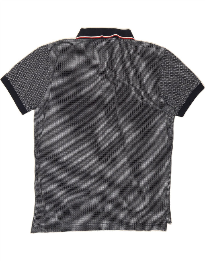 TOMMY HILFIGER Mens Regular Fit Polo Shirt Large Grey Check Cotton Vintage Tommy Hilfiger and Second-Hand Tommy Hilfiger from Messina Hembry 
