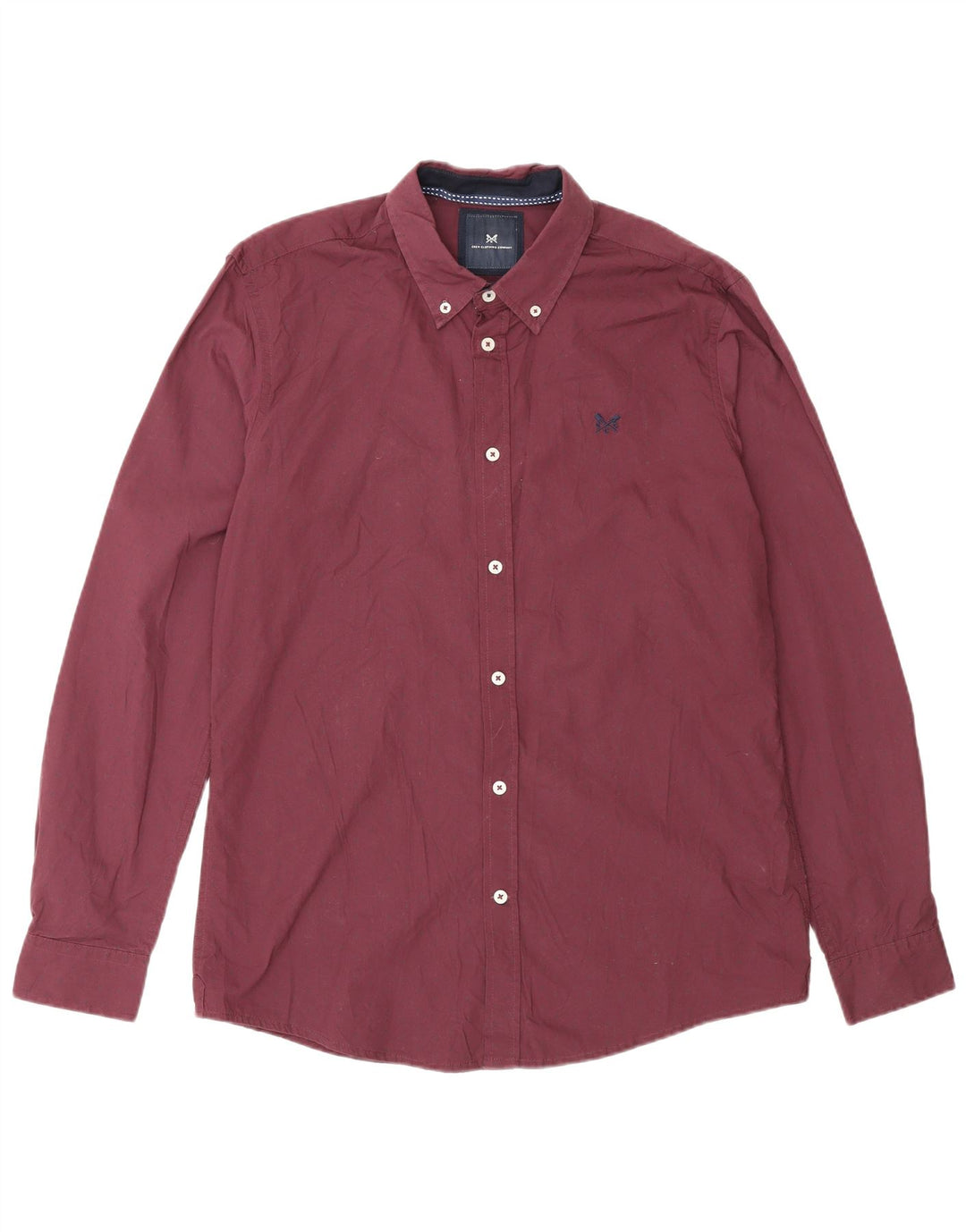 Besætningstøj Herre Slim Fit skjorte Medium Burgundy plettet