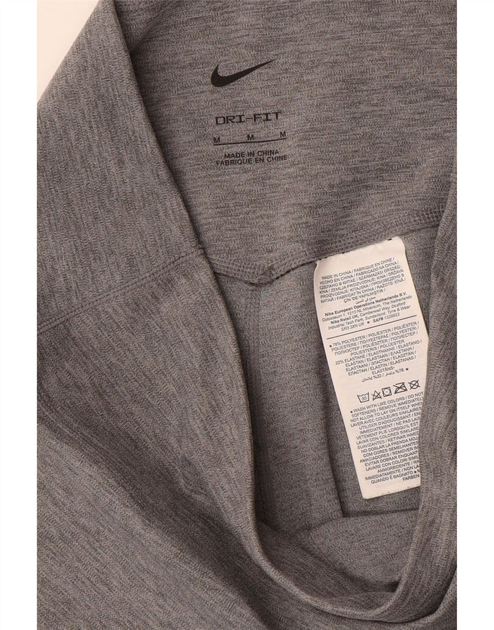 Nike Dame Leggings UK 14 Medium Grey Polyester
