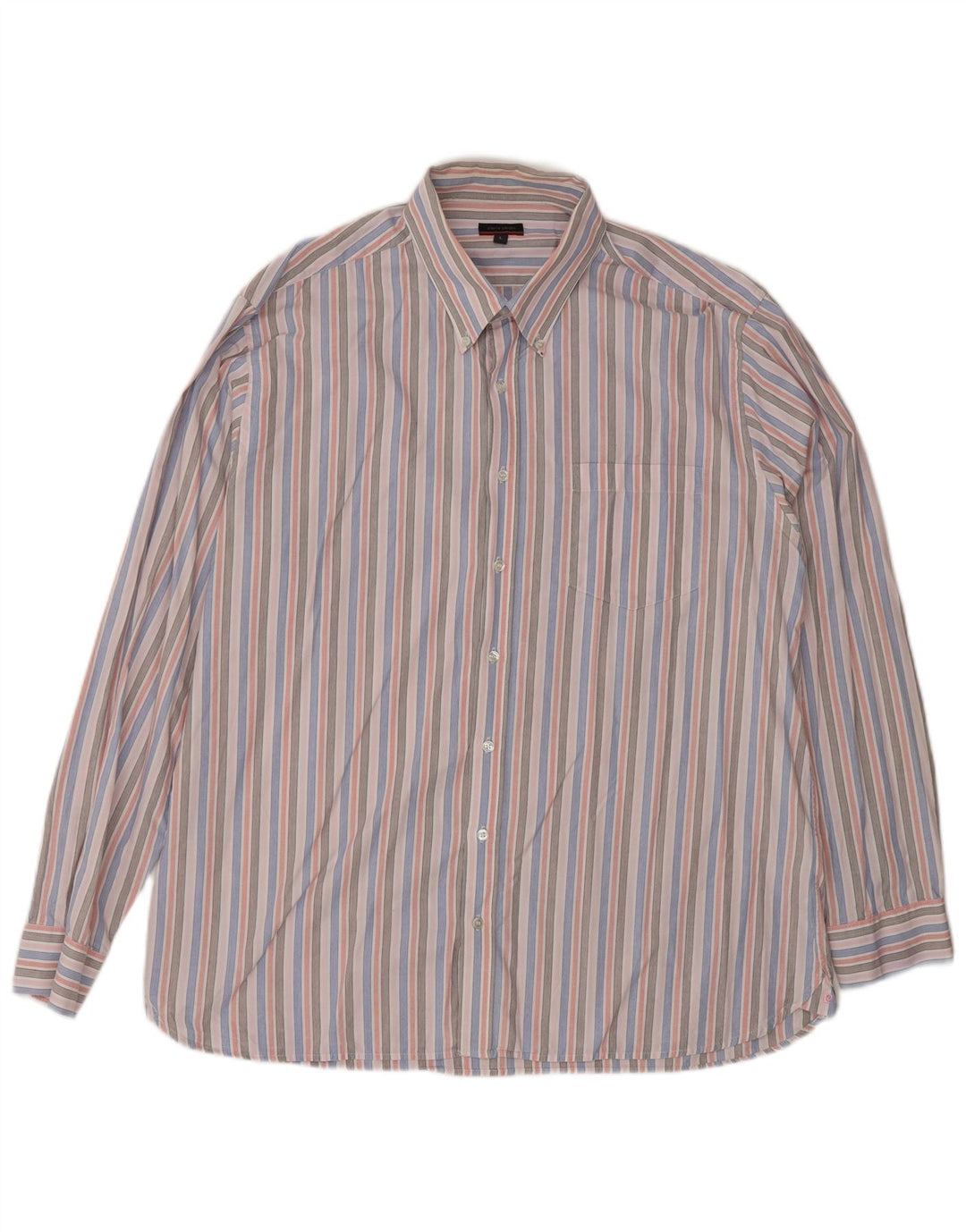 Pierre Cardin herreskjorte stor pink stribet bomuld
