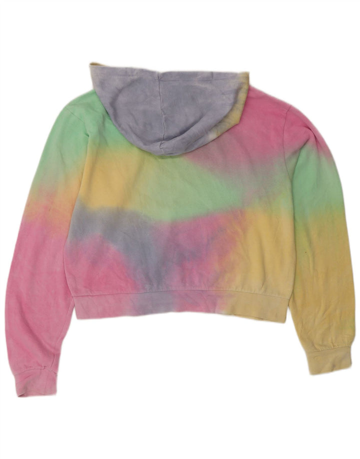 Vans Womens Crop Oversized hættetrøje Jumper UK 10 Small Multicolor Tie Dye