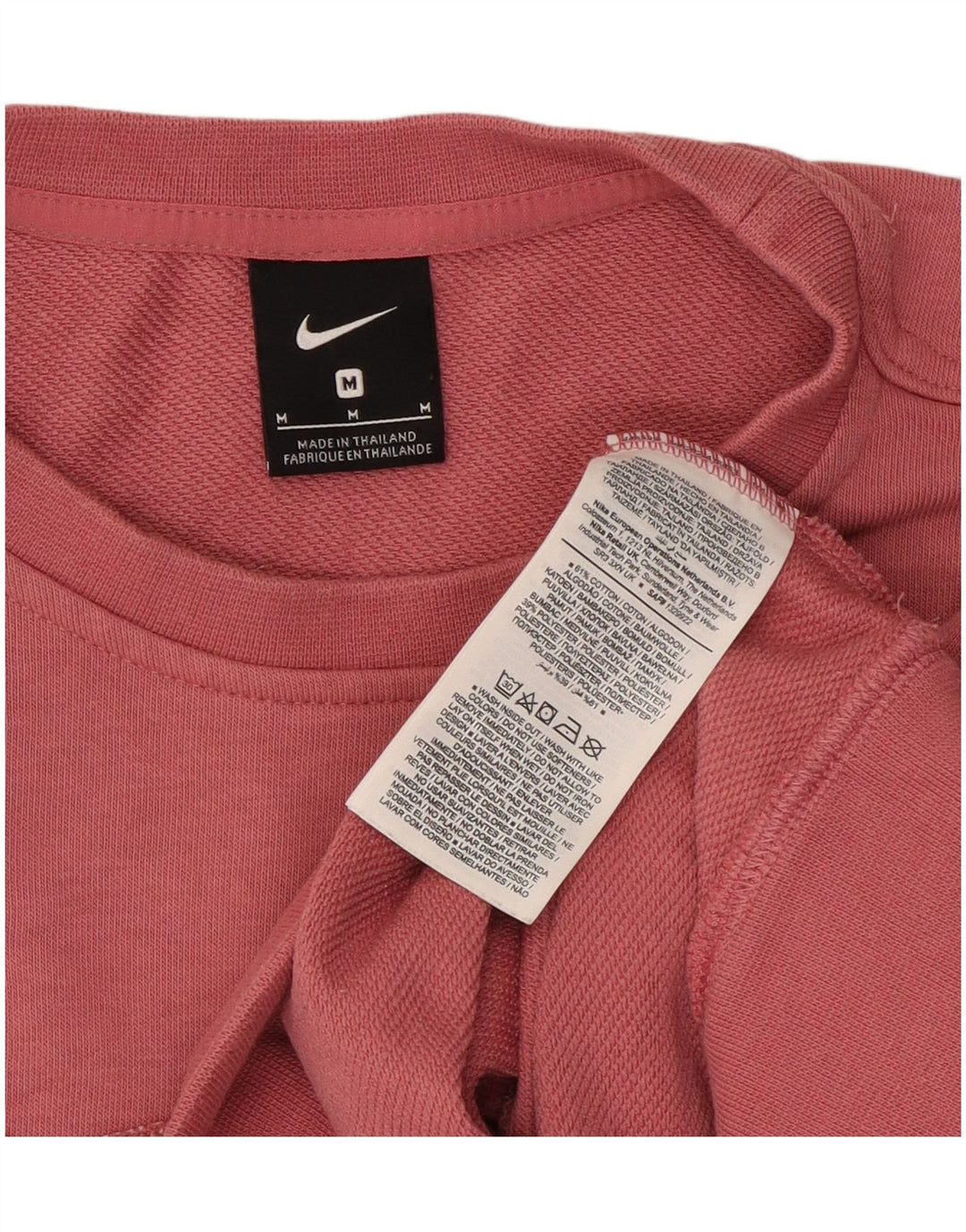 Nike Womens Oversized Crop Graphic Sweatshirt Jumper UK 14 Medium Pink
