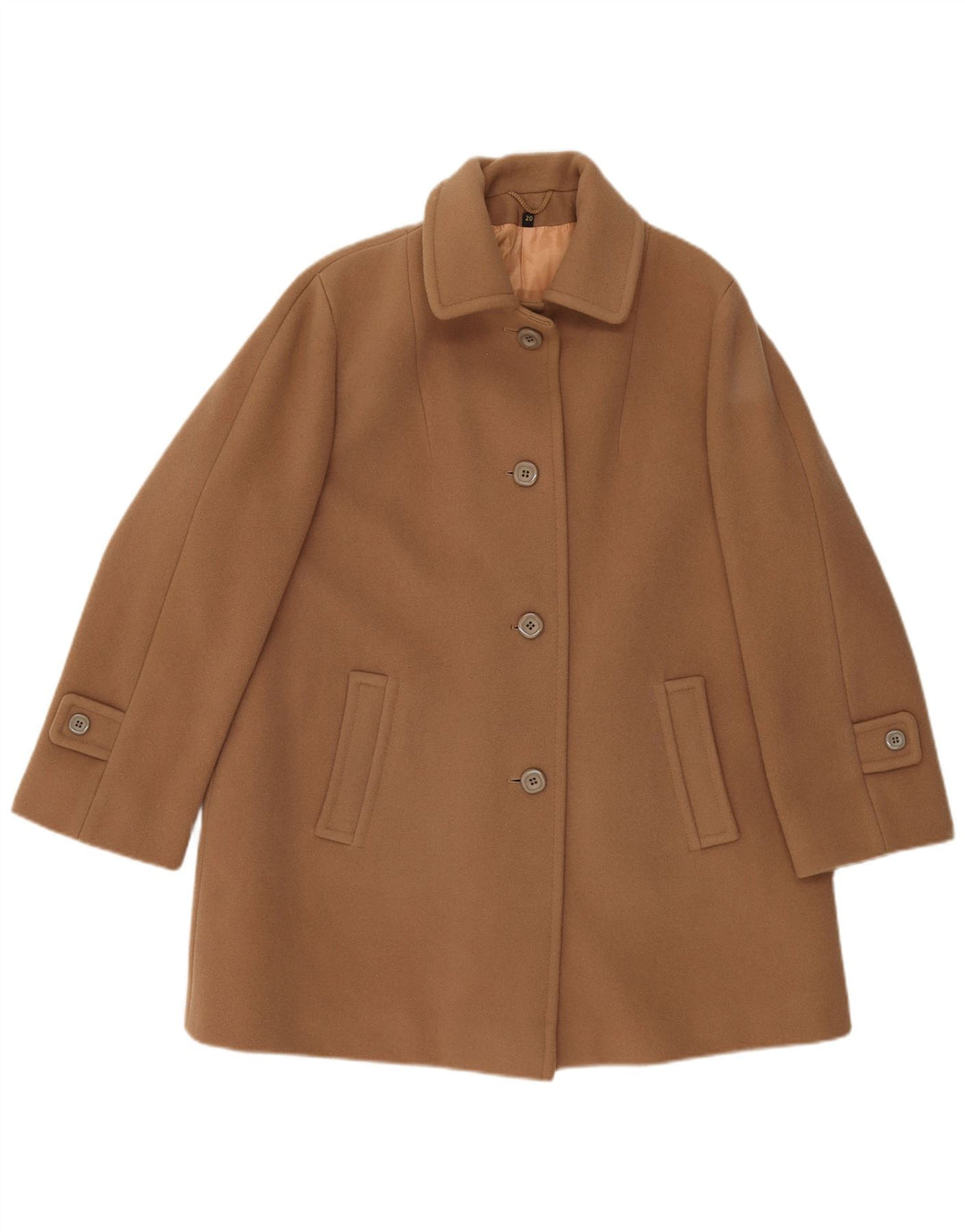 LAMPERT Dameoverfrakke UK 20 2XL Brun lammeuld